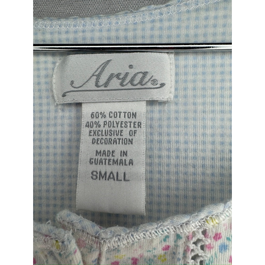 407. Aria Floral Ditsy Print Short Sleeve Nightgown House Dress Size Small