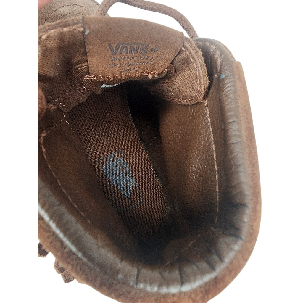 500. Vans Brown Suede Fringe High Top Sneakers Kids Size 12.5