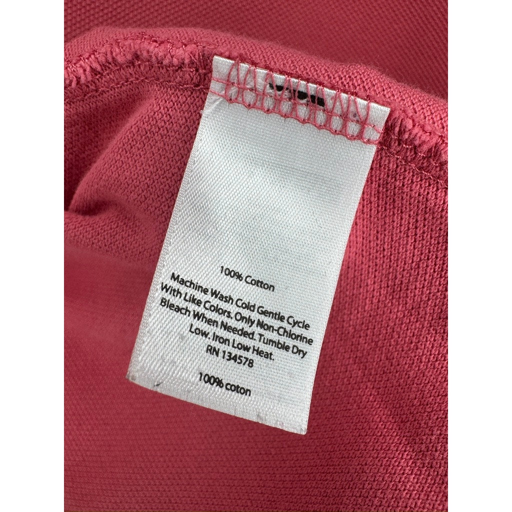475. Vineyard Vines Classic Fit Polo Shirt Red Size L