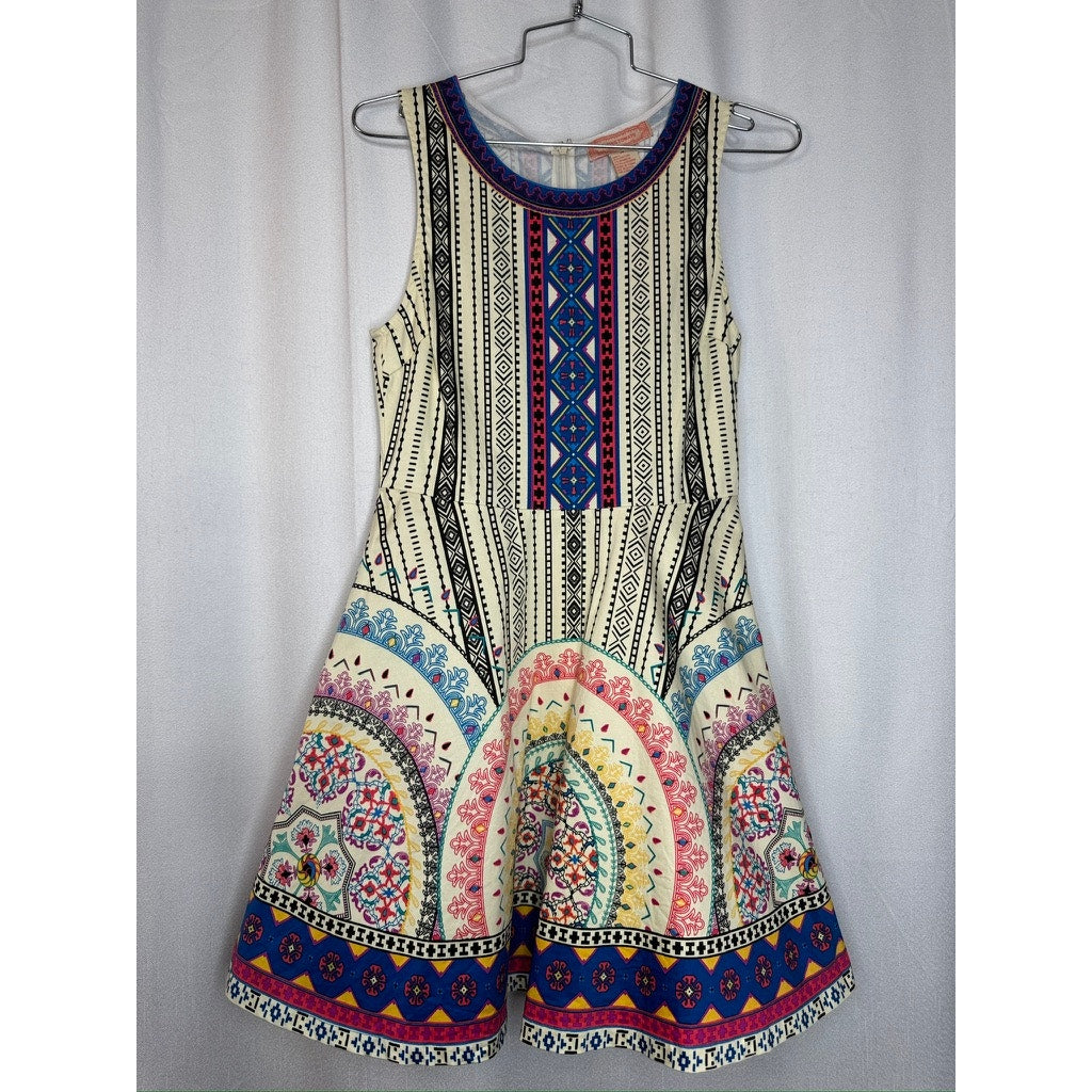 406. Flying Tomato Tribal Print Sleeveless Fit & Flare Dress Size M