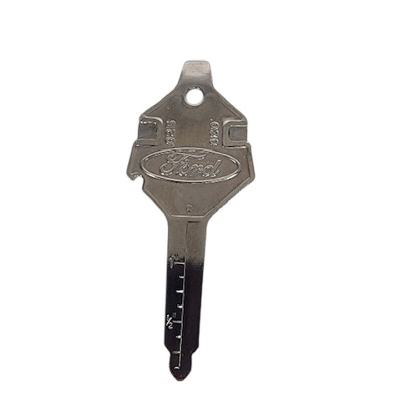 510. Pinto Uncut Logo Metal Key Red White Blue Vintage Automotive Collectible