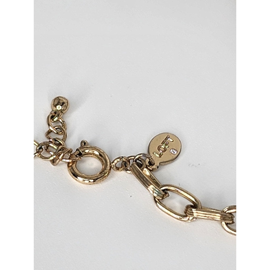 526. LOFT Tortoiseshell Acrylic Chain Link Statement Necklace