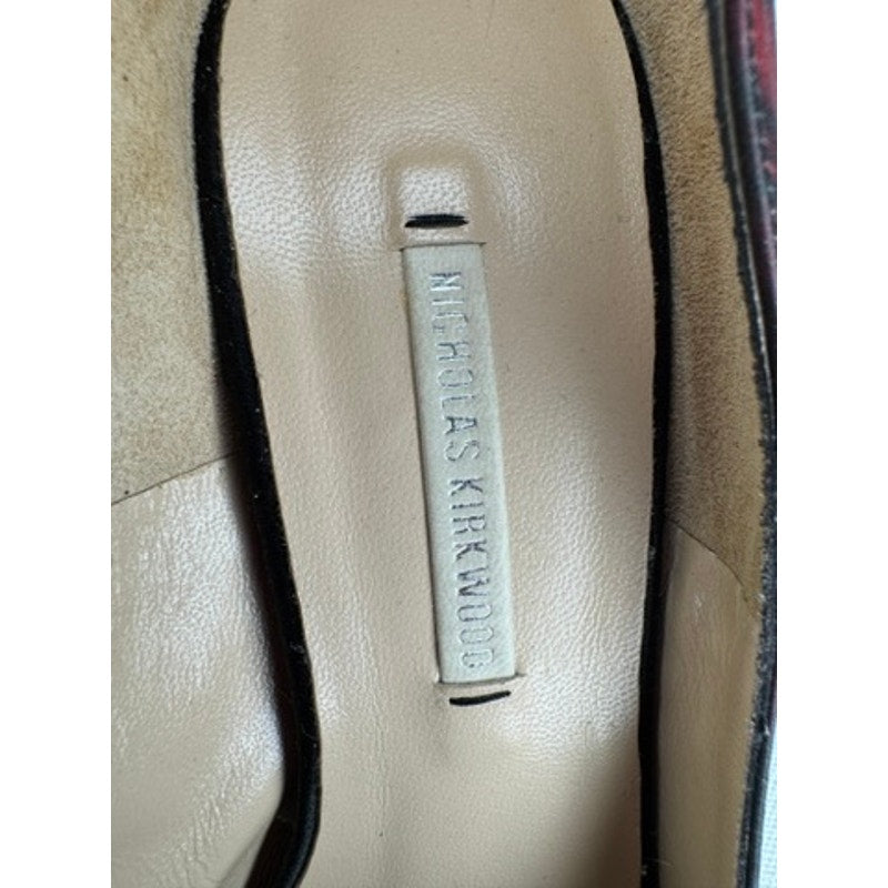 441. Nicholas Kirkwood Floral Platform Pumps Size 6.5/36.5 Made in Italy