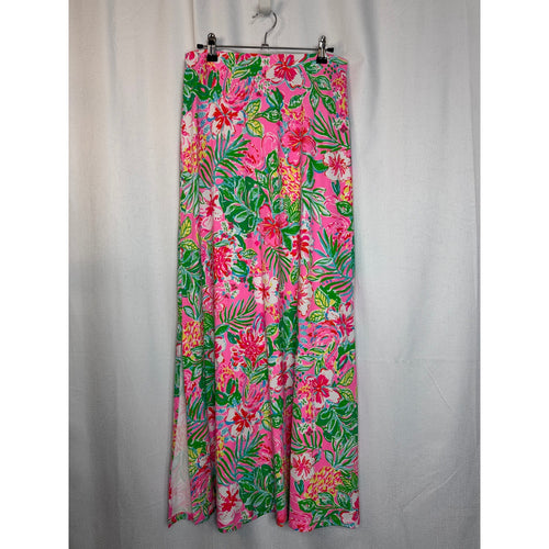 360. Lilly Pulitzer Pink Tropical Print Maxi Skirt Size Small