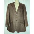 437. &M Brown Herringbone Two Button Sport Coat Blazer Men's Size 40