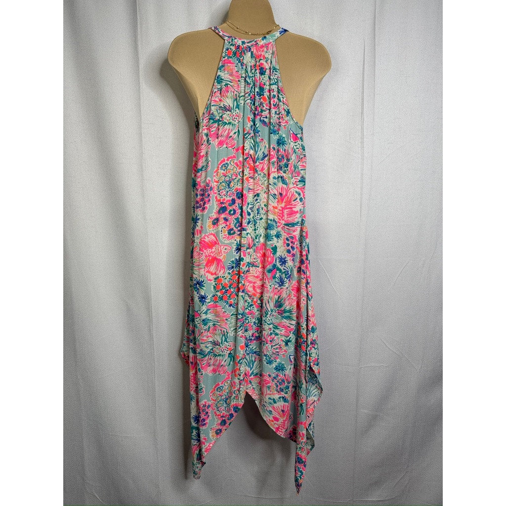 552. Lilly Pulitzer Asymmetrical Handkerchief Hem Dress XXS