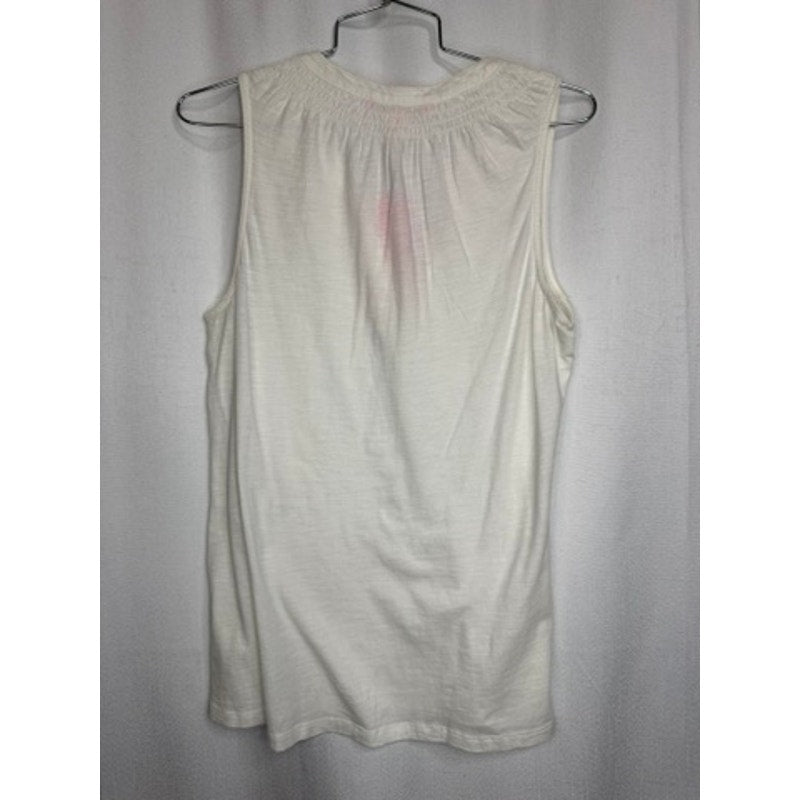 462. Lilly Pulitzer Sleeveless Henley Knit Top Size M NWT White
