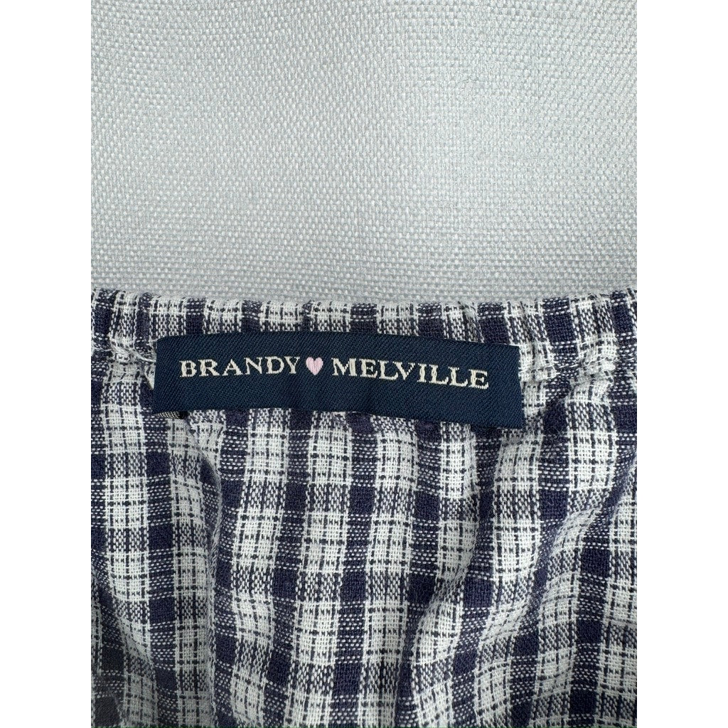 471. Brandy Melville Gingham Button Front Cami Tank Top