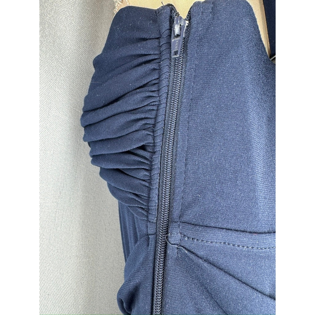 435. City Triangles Navy Beaded Bandage Cocktail Dress Size 9