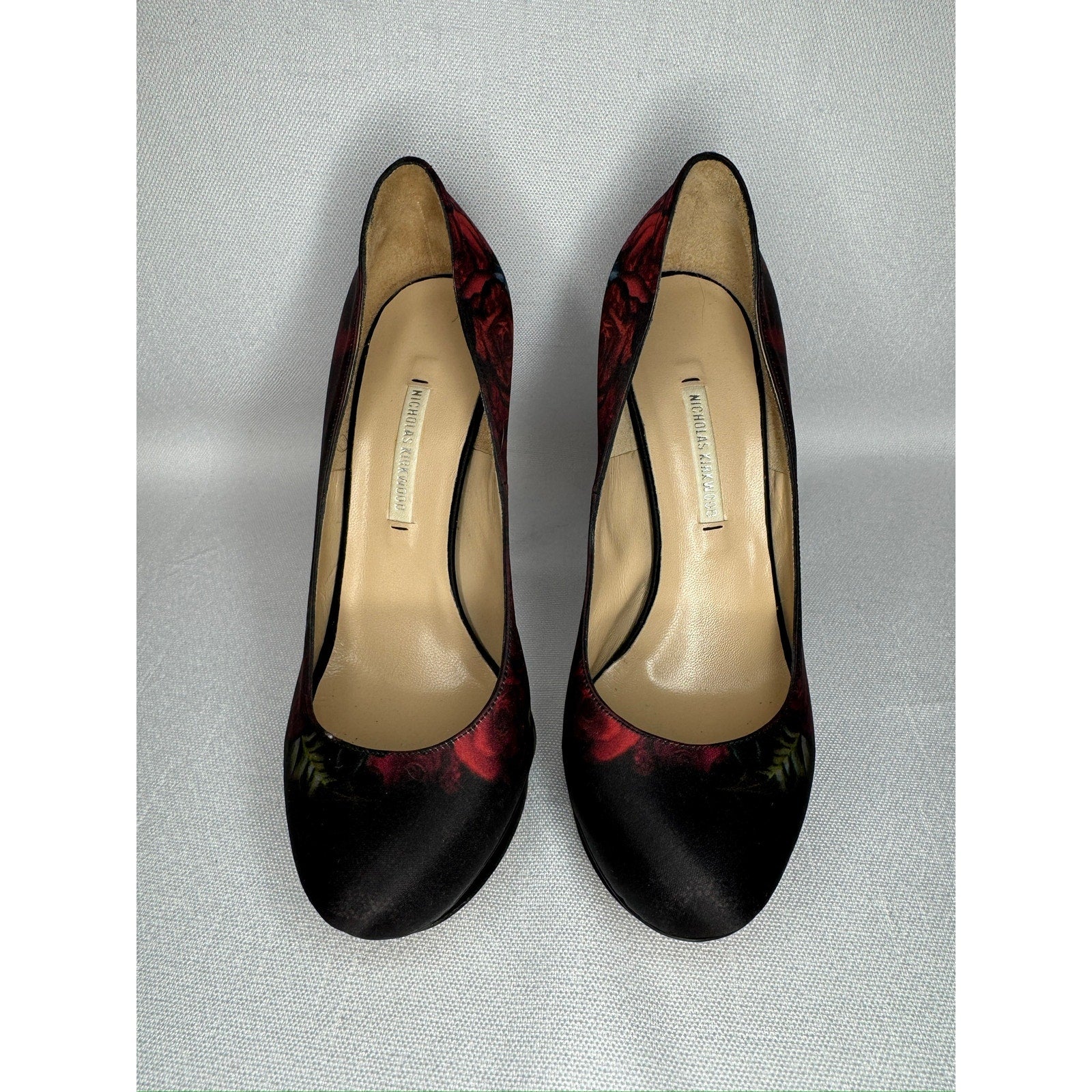 441. Nicholas Kirkwood Floral Platform Pumps Size 6.5/36.5 Made in Italy