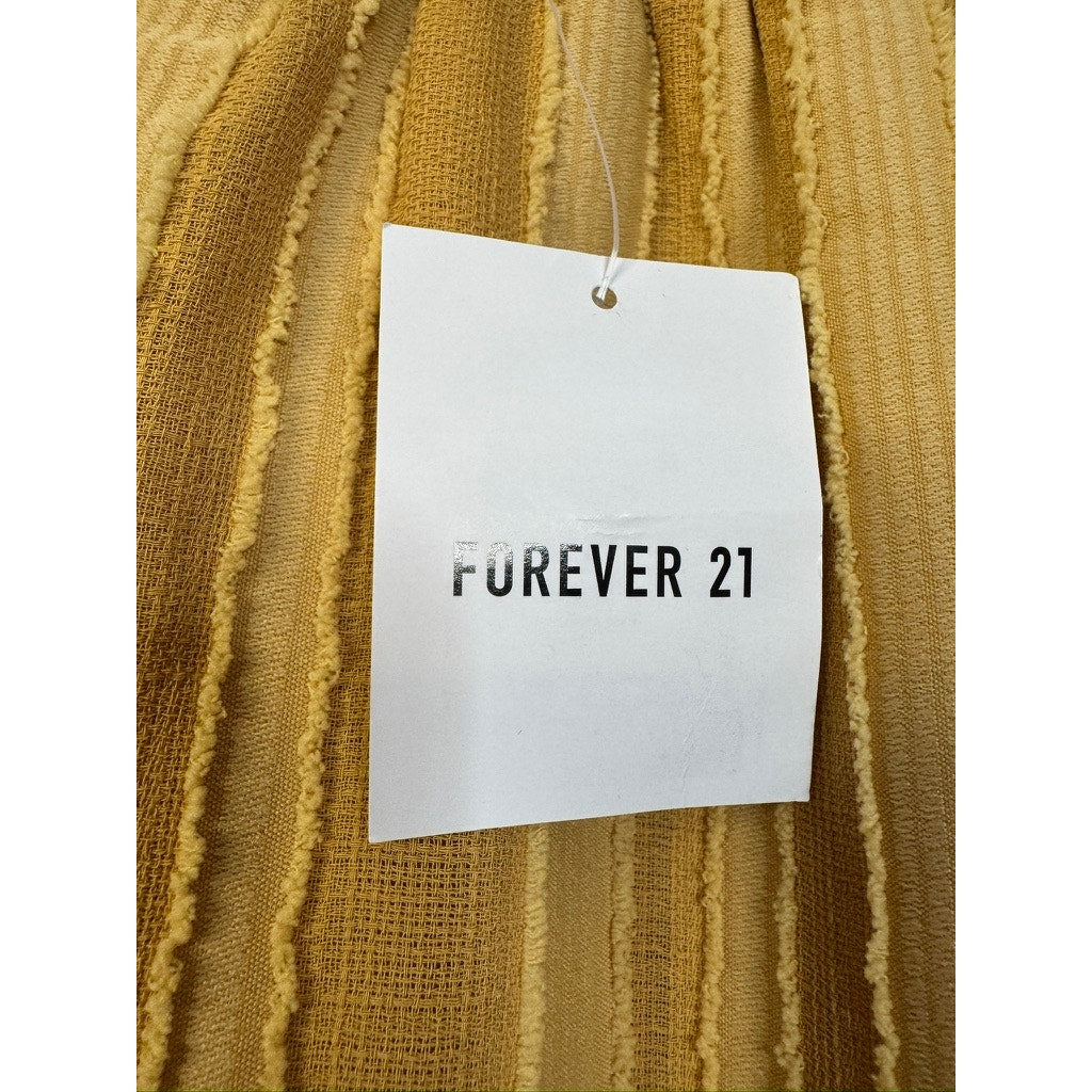 383. Forever 21 Textured Stripe Wide Leg Pants Size M NWT