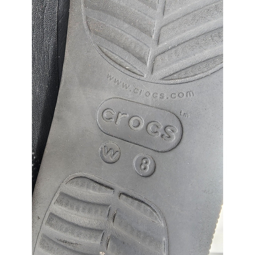 503. Crocs Classic Clog Black Comfort Slip On Shoes Size 8
