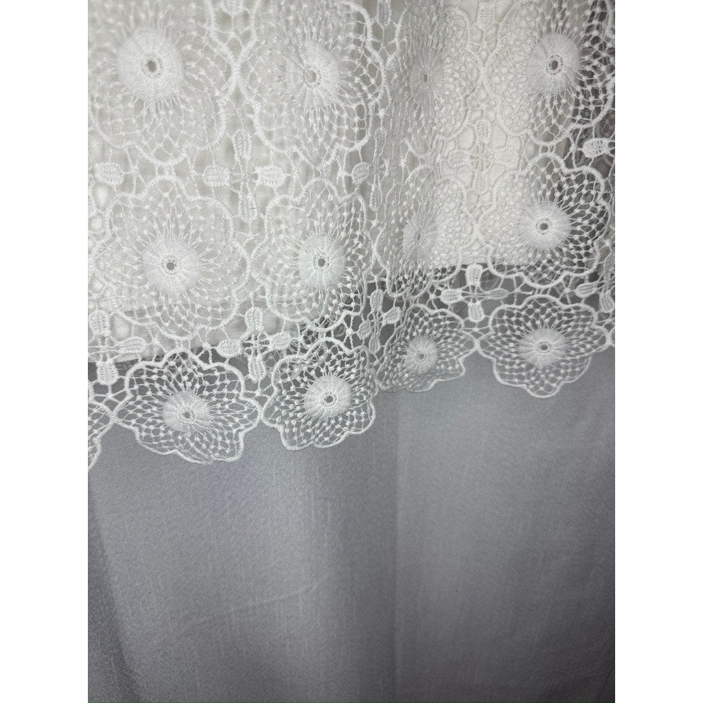 366. Cherish Made in Italy White Lace Overlay Dress Size 8