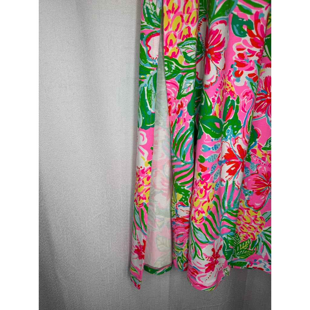 360. Lilly Pulitzer Pink Tropical Print Maxi Skirt Size Small