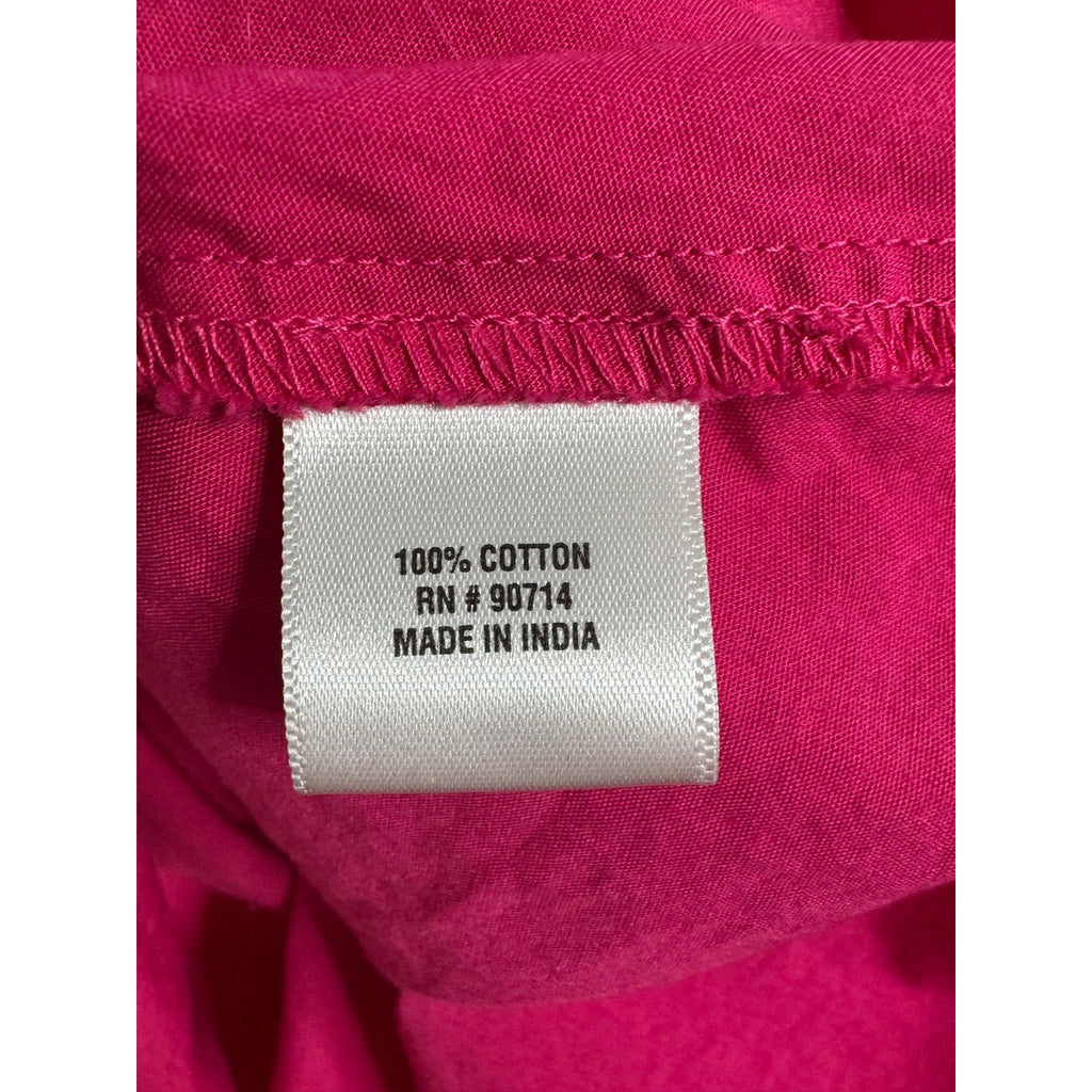 341. MSK Pink Smocked Puff Sleeve Cotton Mini Dress Size S