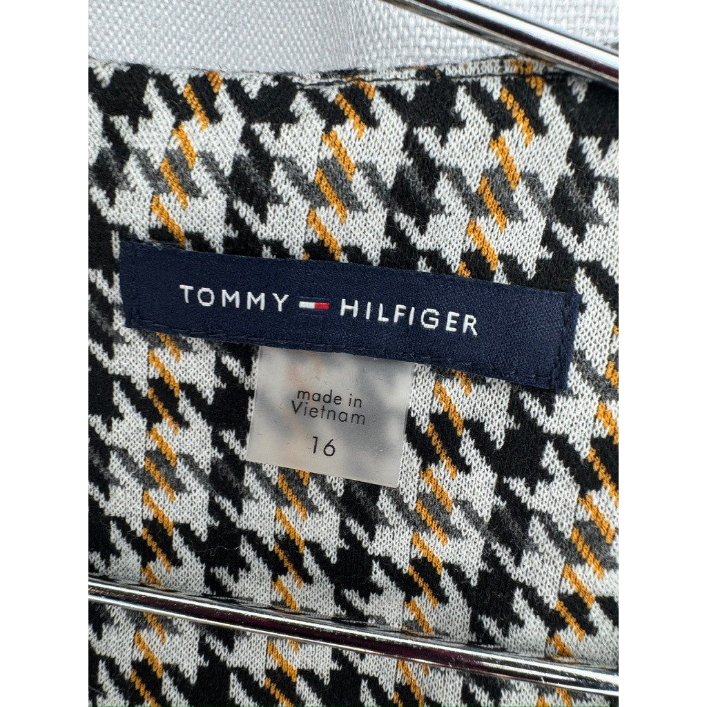 408. Tommy Hilfiger Houndstooth Tweed Shift Dress Size 16