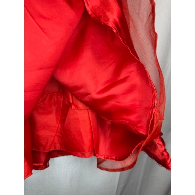 456. Disney Parks Floral Bow Party Dress Girls Size M Red