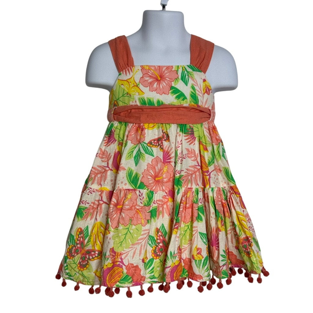 554. Tommy Bahama Tropical Floral Sundress Toddler 24M