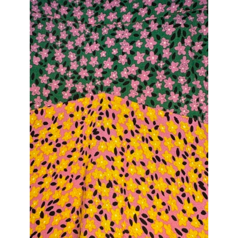 426. Topshop Floral Colorblock Handkerchief Maxi Skirt Size US 4