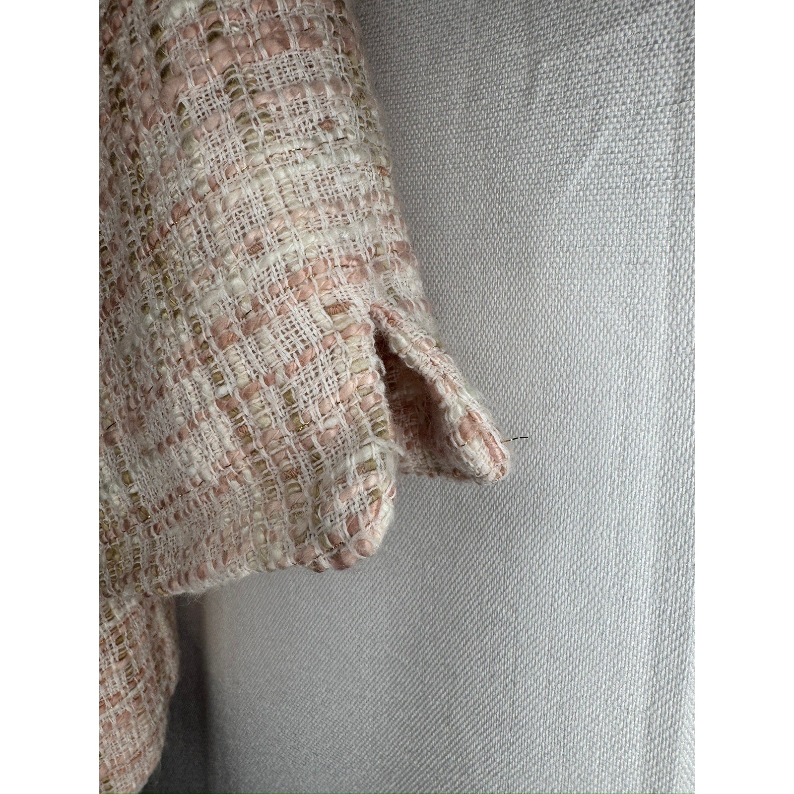 431. Alfred Dunner Petite Embellished Tweed Jacket Pink Size PM