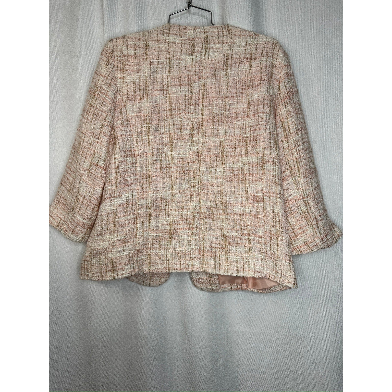 431. Alfred Dunner Petite Embellished Tweed Jacket Pink Size PM