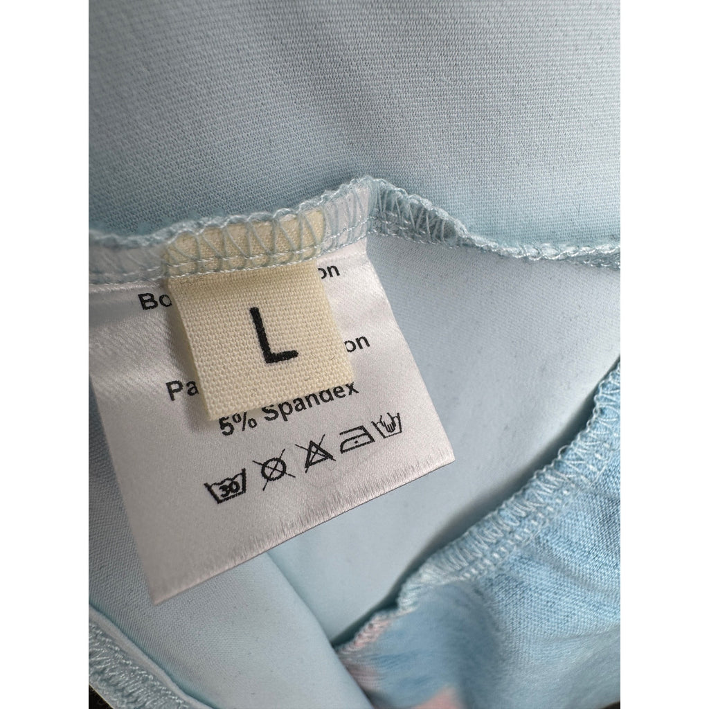 364. Maternity Pastel Tie-Dye Dolphin Hem Lounge Shorts Size Large