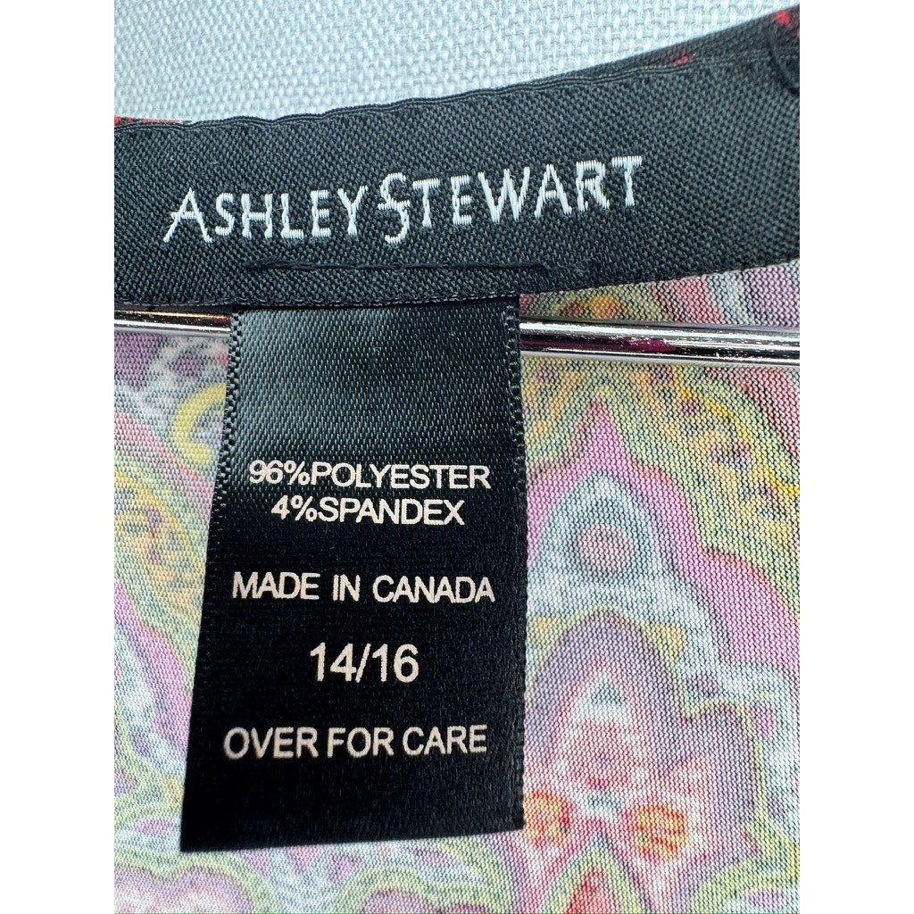 381. Ashley Stewart Paisley Boho Kimono Sleeve Dress Size 14/16
