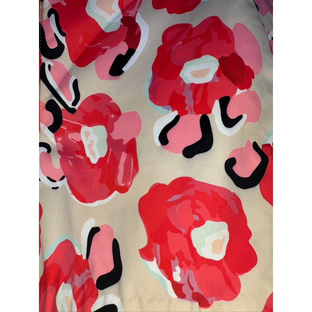 427. Jade Floral Shorts Pink Red Print Size 2