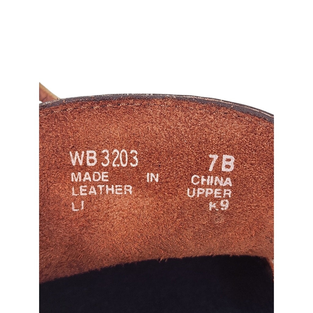 502. Y2K Polo Sport Brown Leather Moc Toe Boat Shoes Size 7B