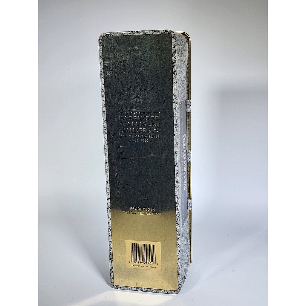 517. Old Grand-Dad Bourbon Book Shaped Metal Tin Storage Box Vintage