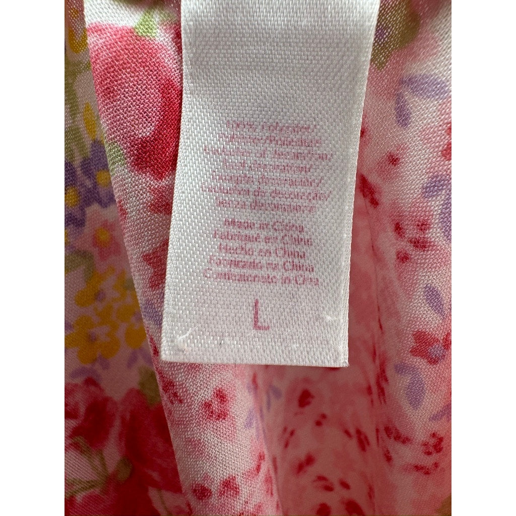 373. Oscar de la Renta Pink Label Floral Cami Top Size Large