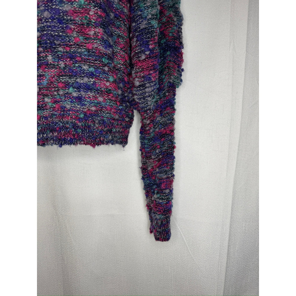 433. Vintage 1980s Gil Aimbez Fringe Turtleneck Sweater Size M