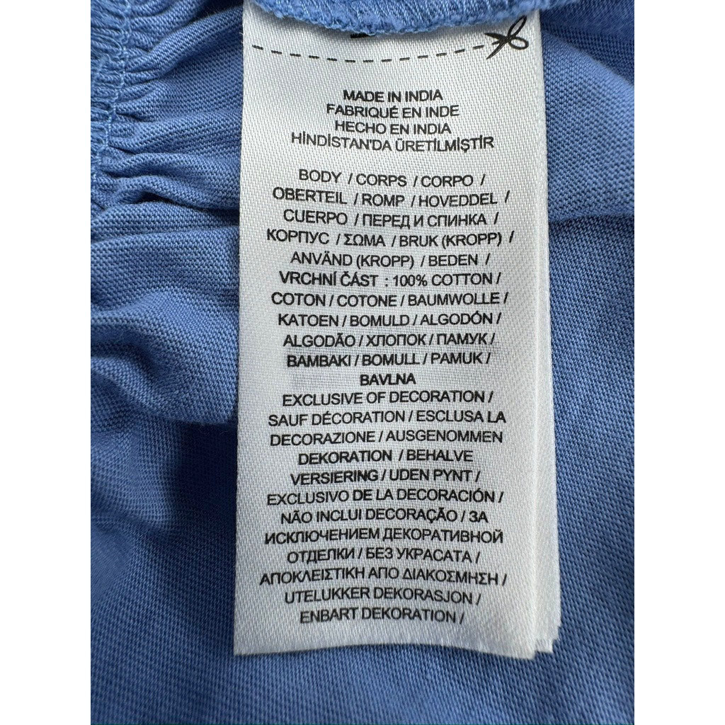 458. Polo Ralph Lauren Logo Ruffle Hem Dress Girls Size 4 Blue