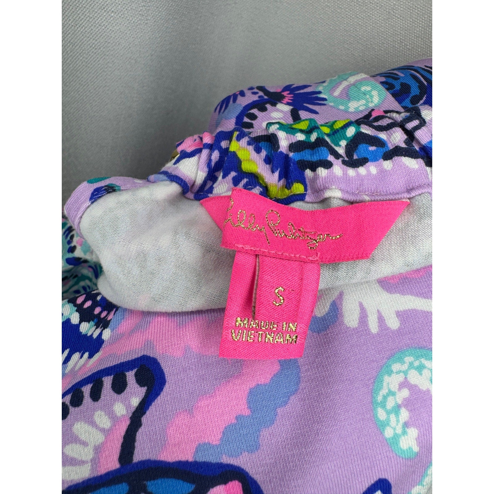 363. Lilly Pulitzer Halter Tank Top Purple Sea Life Print Size S