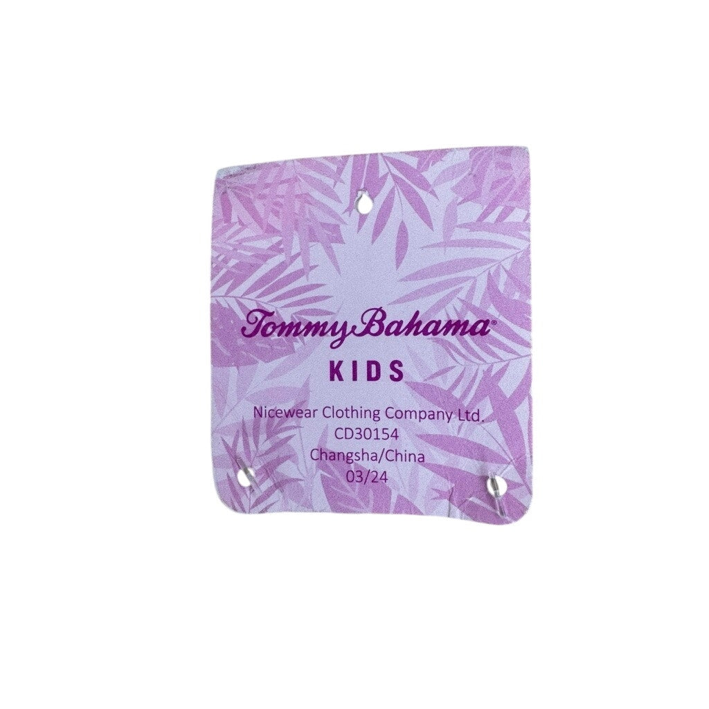 491. Tommy Bahama Kids Packable Floppy Sun Hat Tropical Bow OS