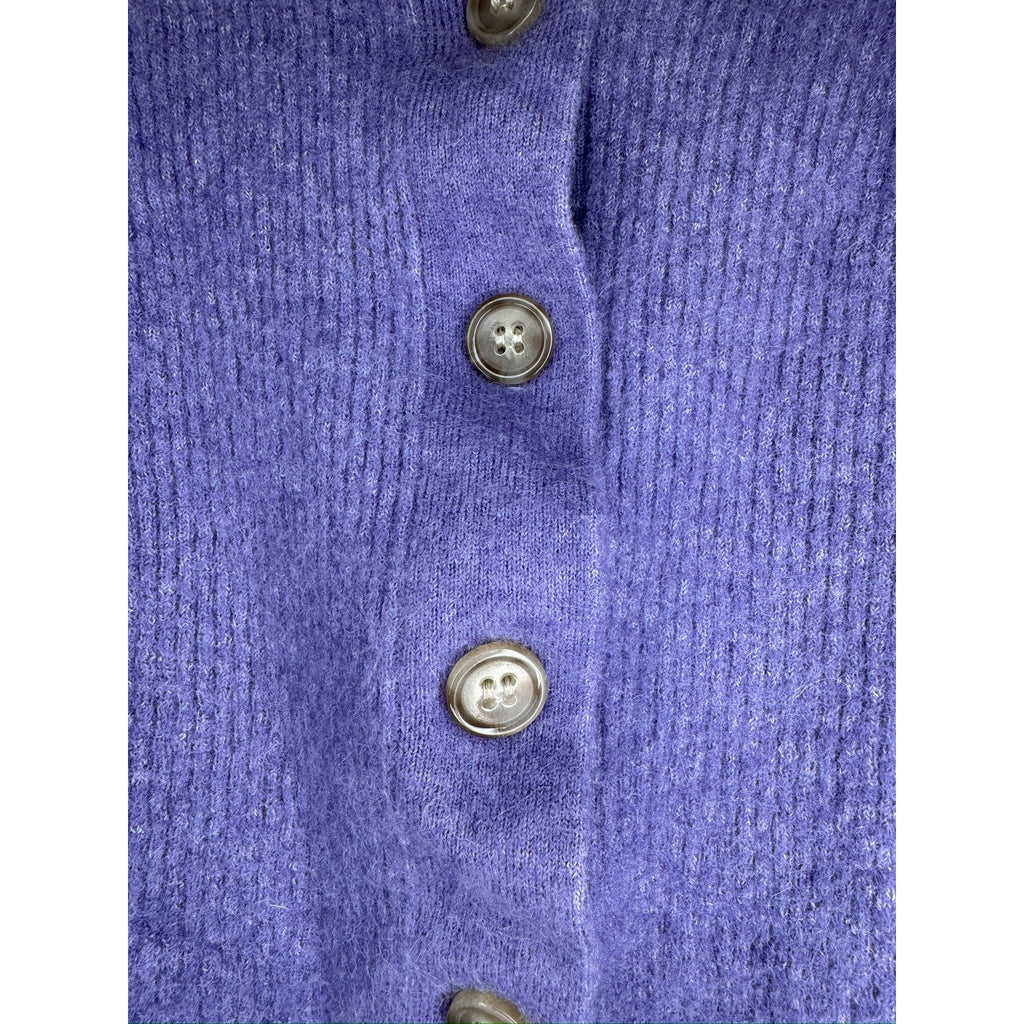 464. & Other Stories Cropped Cardigan Sweater Size S Purple