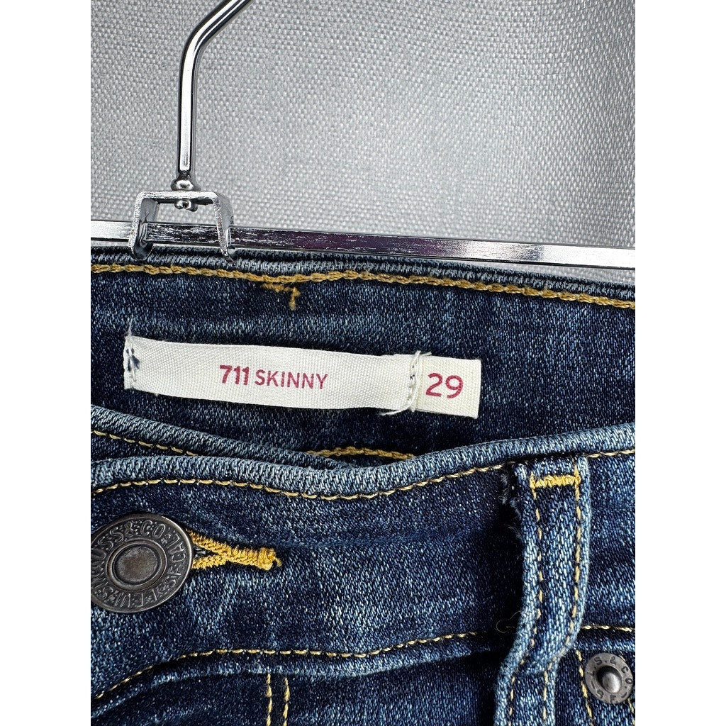 387. Levi's 711 Skinny Jeans Size 29 Dark Wash