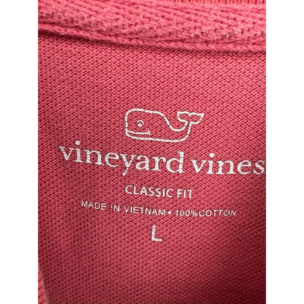 475. Vineyard Vines Classic Fit Polo Shirt Red Size L