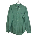 473. Ralph Lauren Green Striped Button Front Shirt Size L
