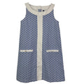 576. Janie and Jack Blue Print Sleeveless Shift Dress Girls Size 8