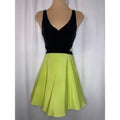 397. Guess by Marciano Black & Neon Green Cutout Fit & Flare Dress Size 2