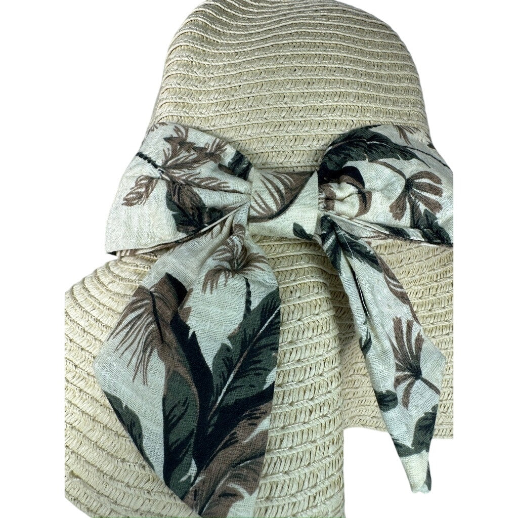 491. Tommy Bahama Kids Packable Floppy Sun Hat Tropical Bow OS