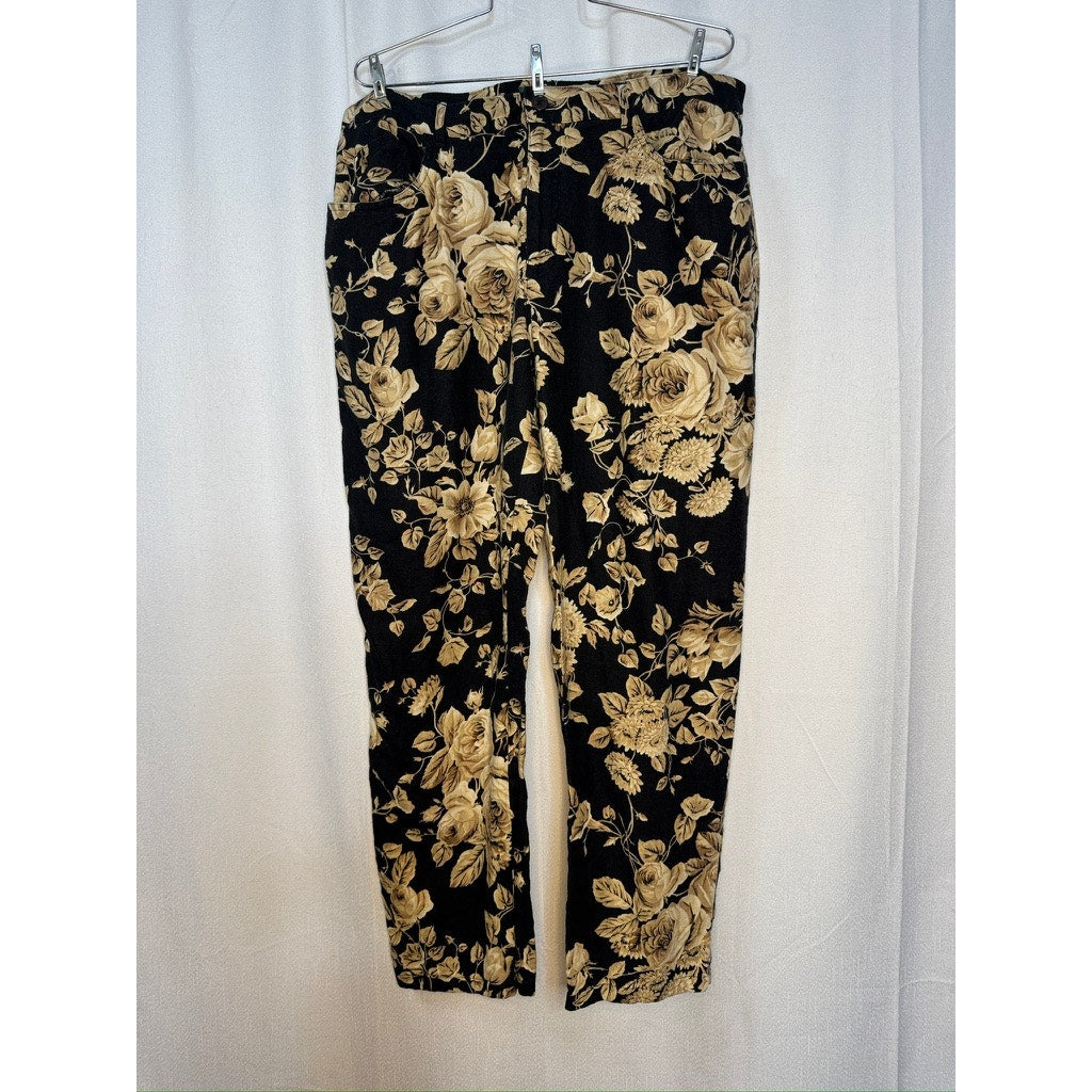 429. Lauren Ralph Lauren Floral Straight Leg Linen Pants Size 16