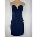 435. City Triangles Navy Beaded Bandage Cocktail Dress Size 9