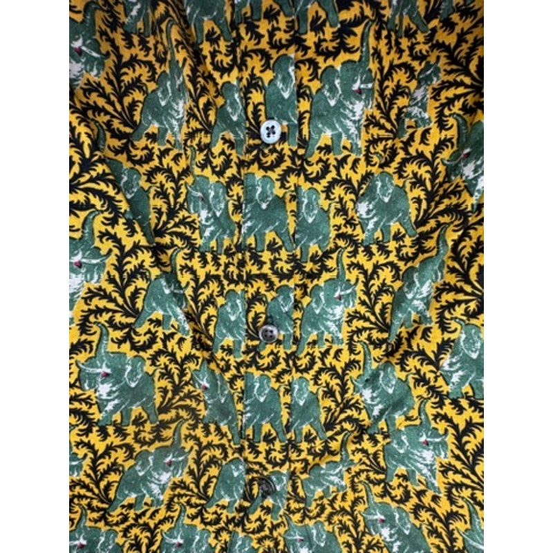 468. J.Crew Smocked On/Off Shoulder Elephant Print Peasant Top Size 0