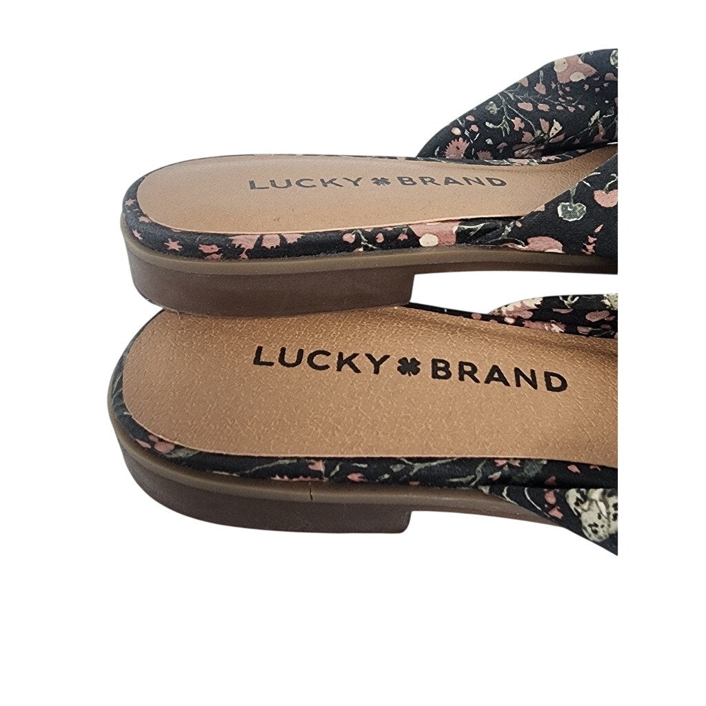 509. Lucky Brand Floral Slide Sandals Size 6M/36.5