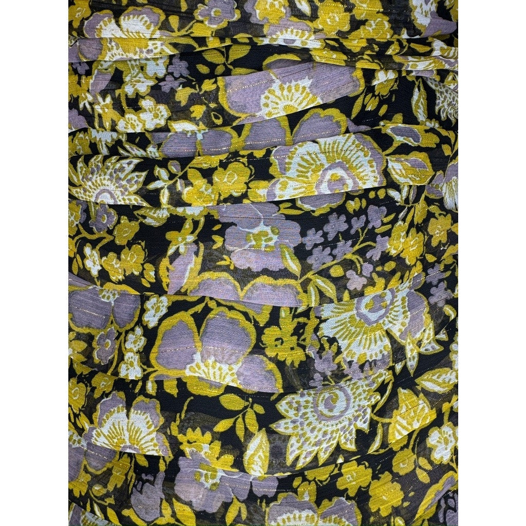 405. Zara One Shoulder Floral Ruched Mini Dress Size M NWT