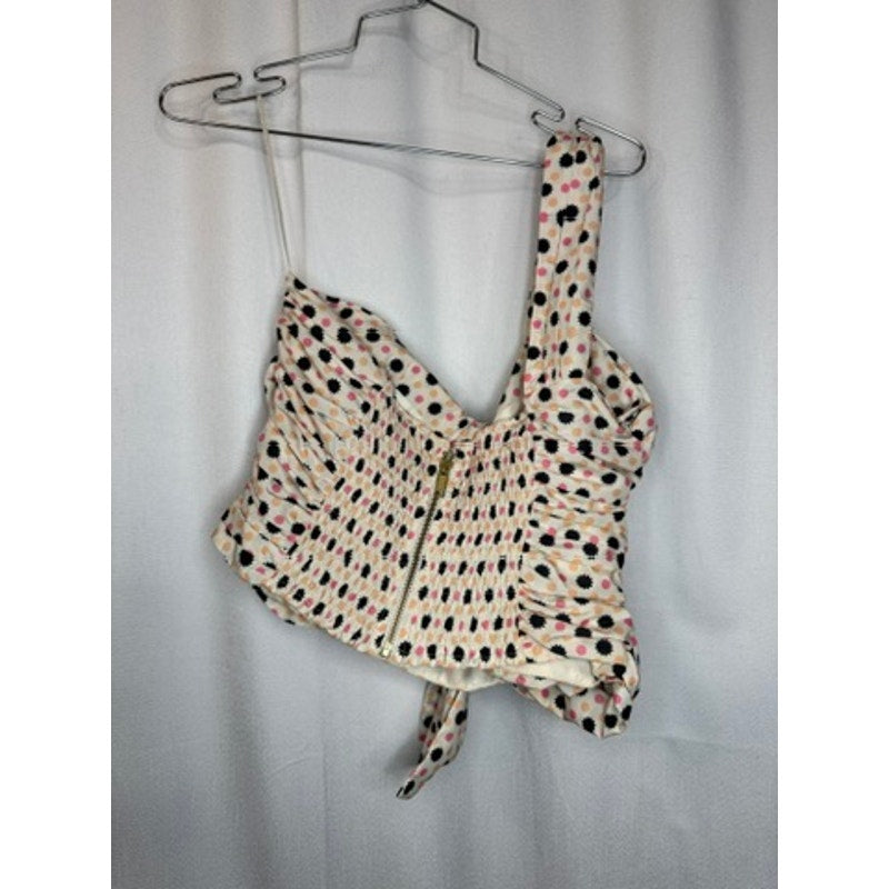 370. Maeve by Anthropologie One Shoulder Bow Crop Top Size 10 NWT