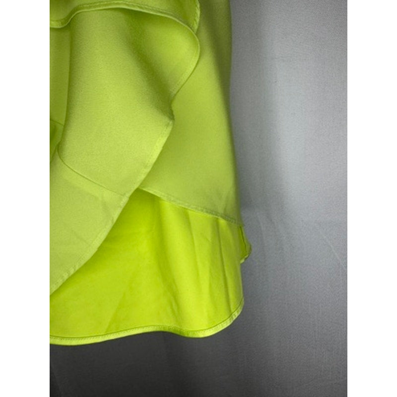397. Guess by Marciano Black & Neon Green Cutout Fit & Flare Dress Size 2