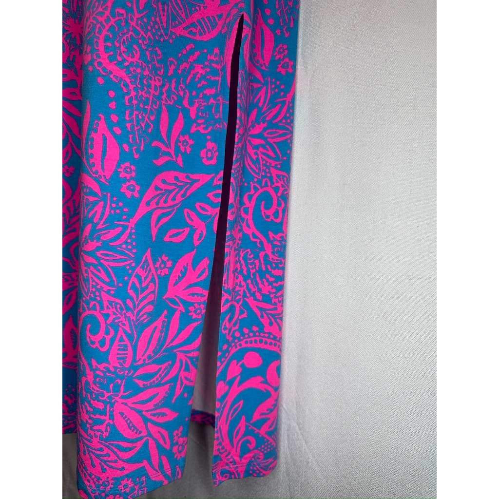 451. Lilly Pulitzer Pink Blue Floral Maxi Dress NWT Size XS